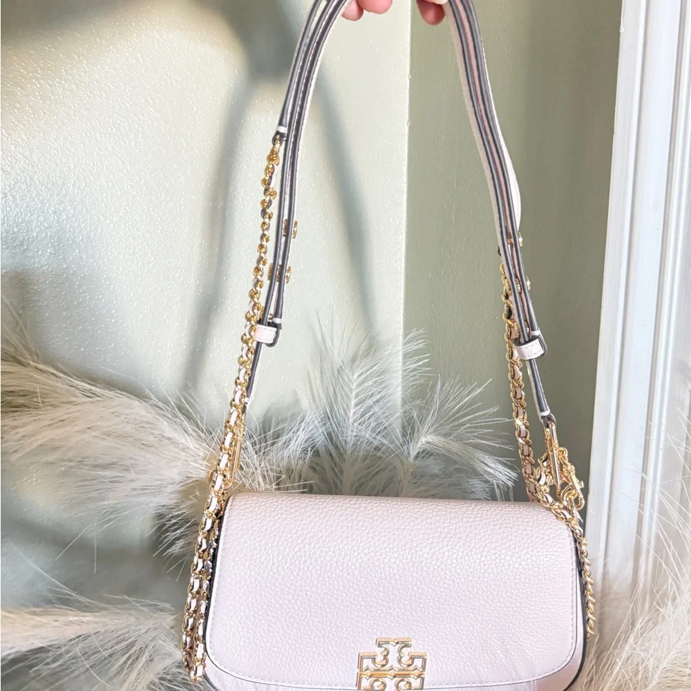 Tory Burch Light Pink Leather Crossbody Bag